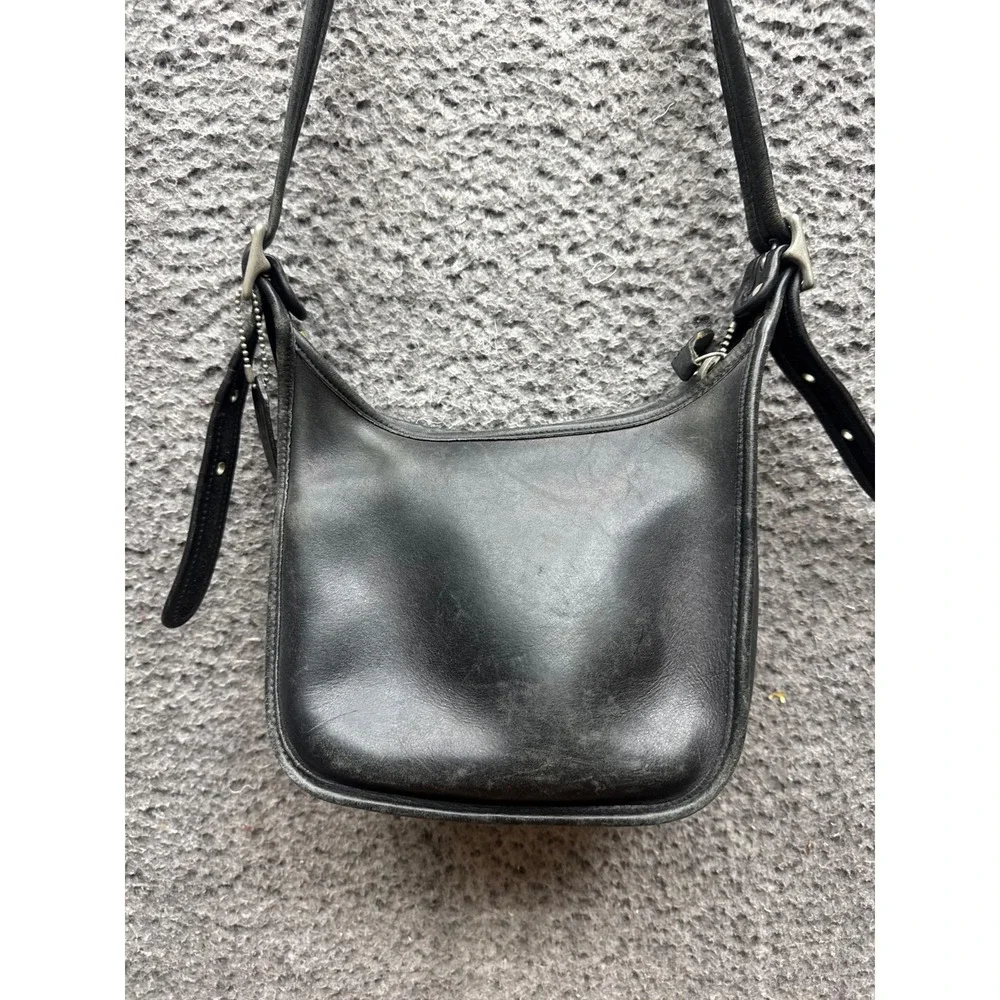 Vintage Coach Janice Ricardi-Desantos Legacy Leather Crossbody‎ Bag Black 9950